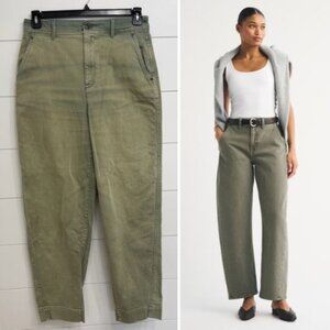 GAP Olive High-Rise Straight Jeans